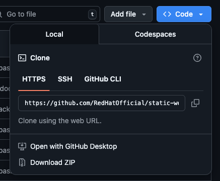 Location of HTML clone link
